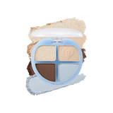 ProtoClinical k-beauty colorgram Tintin Dory Eyeshadow Palette 4g square eyeshadow palette compact with multiple shade pans on a soft pastel background