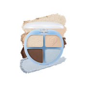 ProtoClinical k-beauty colorgram Tintin Dory Eyeshadow Palette 4g square eyeshadow palette compact with multiple shade pans on a soft pastel background