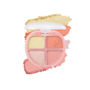 ProtoClinical k-beauty colorgram Tintin Dory Eyeshadow Palette 4g square eyeshadow palette compact with multiple shade pans on a soft pastel background