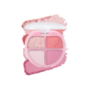 ProtoClinical k-beauty colorgram Tintin Dory Eyeshadow Palette 4g square eyeshadow palette compact with multiple shade pans on a soft pastel background