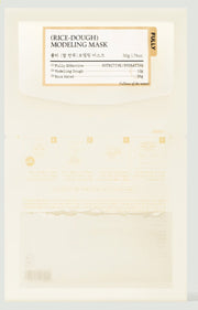ProtoClinical k-beauty FULLY RICE-DOUGH MODELING MASK 50g*4ea single pale rectangular mask packet centered on a plain light background