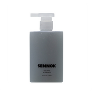 SENNOK Body Wash After Bath 300ml by ProtoClinical shown as a dark body wash bottle silhouette on a soft white background for a k-beauty body care product.