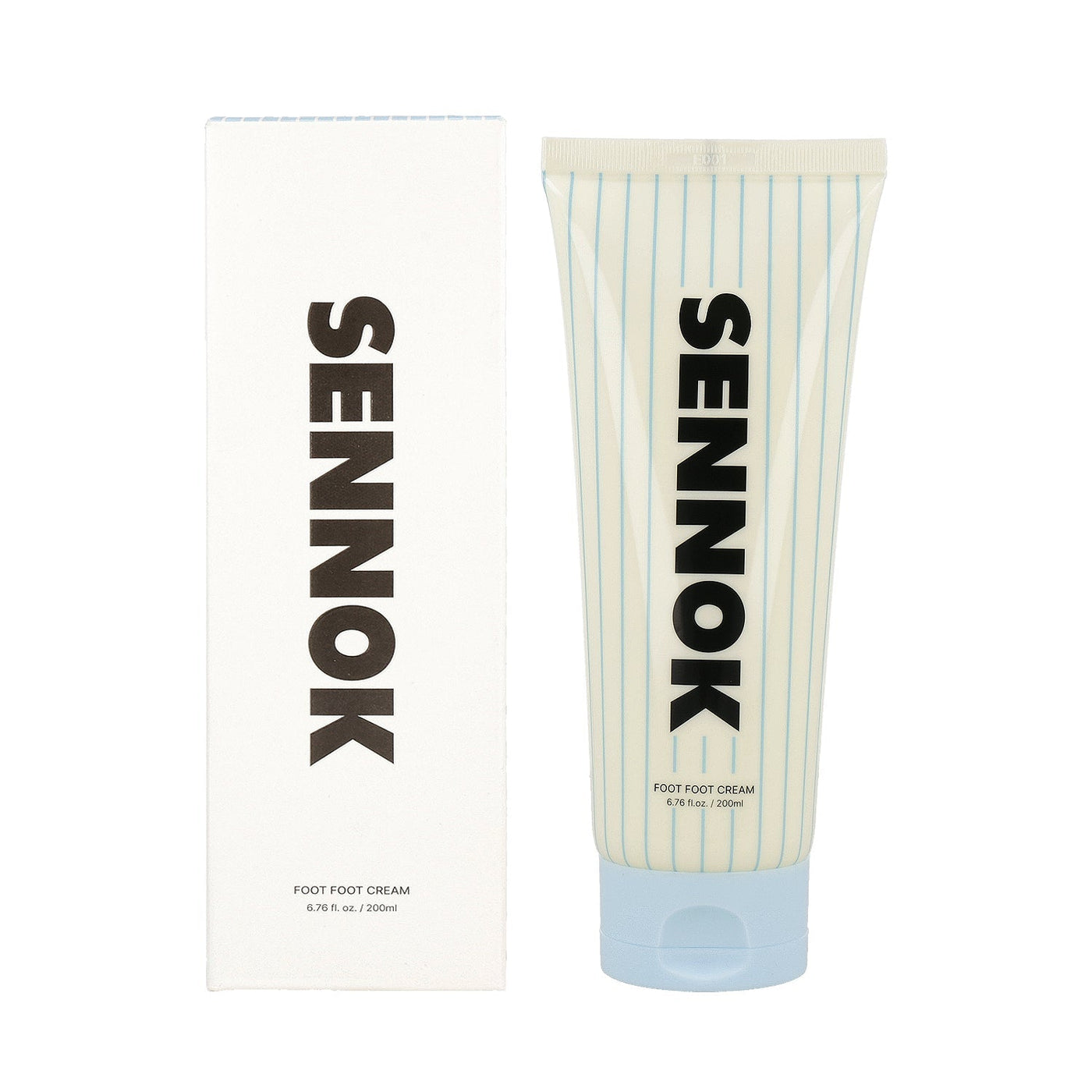 ProtoClinical k-beauty SENNOK Foot Foot Cream 200ml shown in product packaging on a light background.