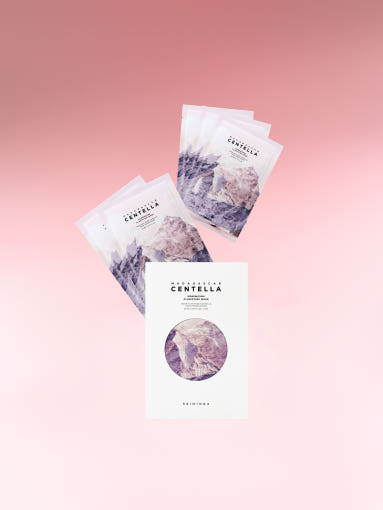 SKIN1004: Madagascar Centella Poremizing Clarifying Mask 23ml* (5Units) by ProtoClinical shown in front-facing sheet mask packaging on a clean white background, highlighting the clarifying mask artwork for a k-beauty skincare routine.