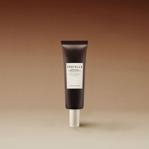 ProtoClinical k-beauty SKIN1004: Madagascar Centella Probio-cica Glow Sun Ampoule SPF 50+ Pa (50ml) shown in front-facing product packaging on a light background.