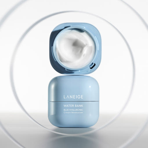 ProtoClinical k-beauty LANEIGE Water Bank Blue Hyaluronic Cream Moisturizer 20ml cream product detail on a clean light background.