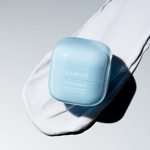 ProtoClinical k-beauty LANEIGE Water Bank Blue Hyaluronic Cream Moisturizer 20ml cream product detail on a clean light background.
