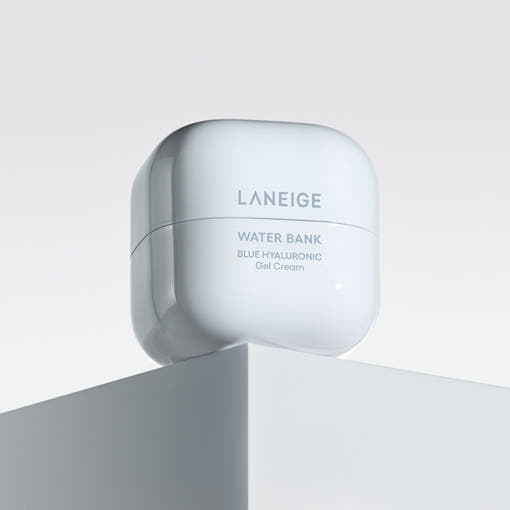 ProtoClinical k-beauty LANEIGE Water Bank Blue Hyaluronic Gel Cream 20ml cream product packaging on a clean light background.