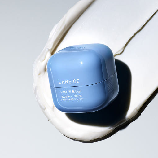 ProtoClinical k-beauty LANEIGE Water Bank Blue Hyaluronic Intensive Cream 20ml cream product detail on a clean light background.