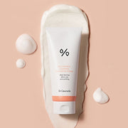ProtoClinical k-beauty Dr.Ceuracle 5α Control Clearing Cleansing Foam 200ml single centered beige cleansing foam package on a peach background with a soft white center glow.