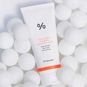 ProtoClinical k-beauty Dr.Ceuracle 5α Control Clearing Cleansing Foam 200ml white cleansing foam tube placed diagonally among round white spheres on a bright white background