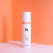 ProtoClinical k-beauty Dr.Ceuracle 5α Control Clearing Serum In Emulsion 100ml single upright emulsion bottle centered on a warm peach background