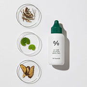 ProtoClinical k-beauty Dr.Ceuracle AC Cure Solution Green Two 50ml single upright bottle centered on a dark green background