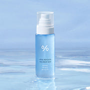 ProtoClinical k-beauty soft powder blue beauty graphic with a subtle pale center glow on a light background.