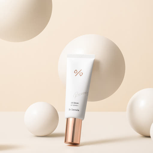 ProtoClinical k-beauty abstract beauty graphic with soft pale tones on a light background.