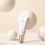 ProtoClinical k-beauty abstract beauty graphic with soft pale tones on a light background.