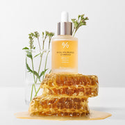 ProtoClinical k-beauty Dr.Ceuracle Royal Vita Propolis 33 Ampoule 30ml single centered amber ampoule bottle on a pale cream background with soft blue side shading