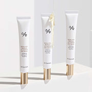 ProtoClinical k-beauty abstract pale beige and gray beauty graphic with soft vertical bands on a light background.