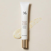ProtoClinical k-beauty cool gray beauty graphic with a dark vertical center band on a light background.