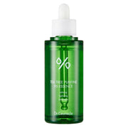 ProtoClinical k-beauty Dr.Ceuracle Tea Tree Purifine 95 Essence 50ml single upright green essence bottle centered on a white background with soft pink and lavender corners