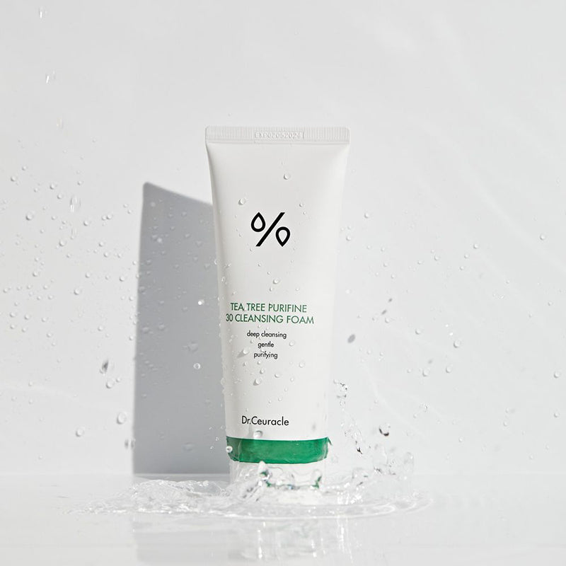 ProtoClinical k-beauty pale gray beauty graphic with a muted vertical center band on a light background.