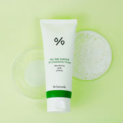 ProtoClinical k-beauty light green beauty graphic with a dark olive lower-right shape on a pale background.