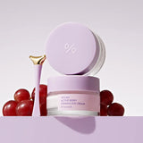 ProtoClinical k-beauty abstract beige skincare graphic with a soft lavender and taupe form near the lower center on a light background.