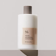 ProtoClinical k-beauty pale beige beauty graphic with a soft olive vertical band on a light background.