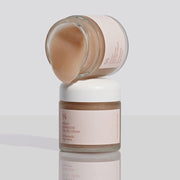 ProtoClinical k-beauty Dr.Ceuracle Vegan Kombucha Tea Gel Cream 75g tall beige cream carton and matching round jar side by side on a pale blue and blush background