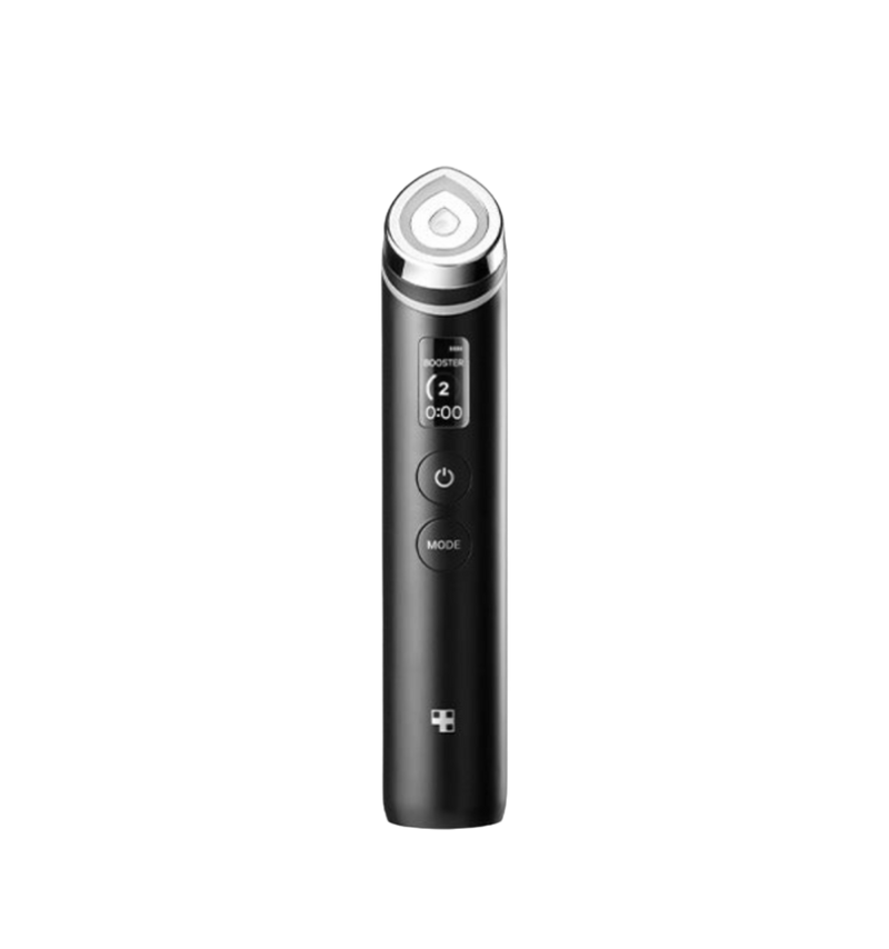 MEDICUBE: Age-r Booster Pro #Black by ProtoClinical shown as a black beauty device product image on a light background for a k-beauty routine.