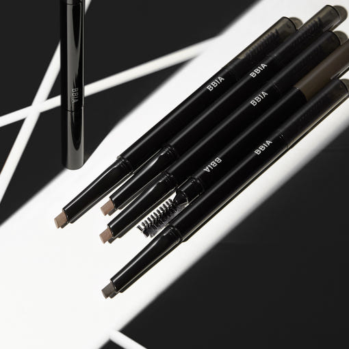 ProtoClinical k-beauty BBIA Last Auto Eyebrow Pencil 0.25g slim eyebrow pencil package shown upright on a clean white background