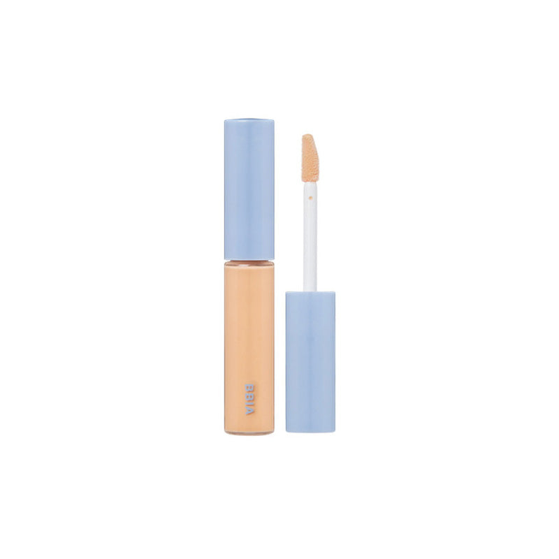 ProtoClinical k-beauty BBIA Last Eye Primer 5g single beige primer tube lying horizontally on a warm peach background