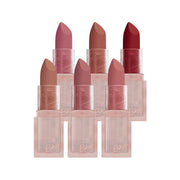 ProtoClinical k-beauty BBIA Last Powder Lipstick 3.5g two upright rosy nude lipsticks side by side on a pale beige background