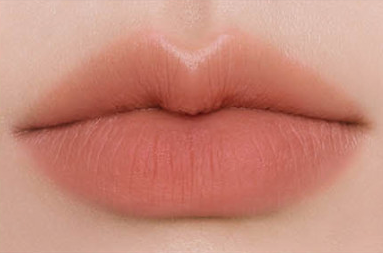 ProtoClinical k-beauty BBIA Last Powder Lipstick 3.5g coral lipstick swatch centered on a pale cream background