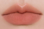 ProtoClinical k-beauty BBIA Last Powder Lipstick 3.5g coral lipstick swatch centered on a pale cream background
