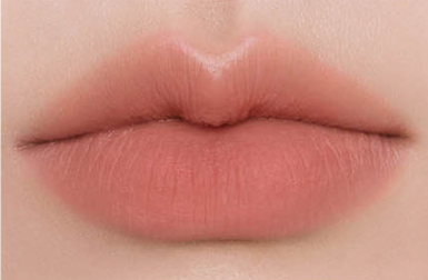 ProtoClinical k-beauty BBIA Last Powder Lipstick 3.5g muted coral lipstick swatch centered on a pale cream background