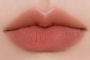 ProtoClinical k-beauty BBIA Last Powder Lipstick 3.5g red-coral lipstick swatch centered on a pale cream background