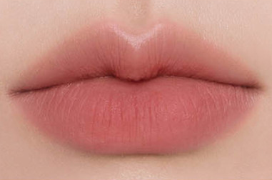ProtoClinical k-beauty BBIA Last Powder Lipstick 3.5g coral lipstick swatch centered on a pale cream background