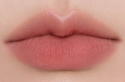 ProtoClinical k-beauty BBIA Last Powder Lipstick 3.5g coral lipstick swatch centered on a pale cream background