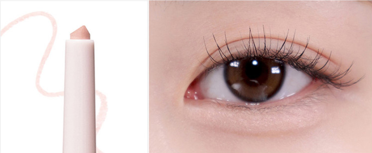 ProtoClinical k-beauty BBIA Last Powder Pencil 0.7g beige pencil swatch laid horizontally on a pale blue background
