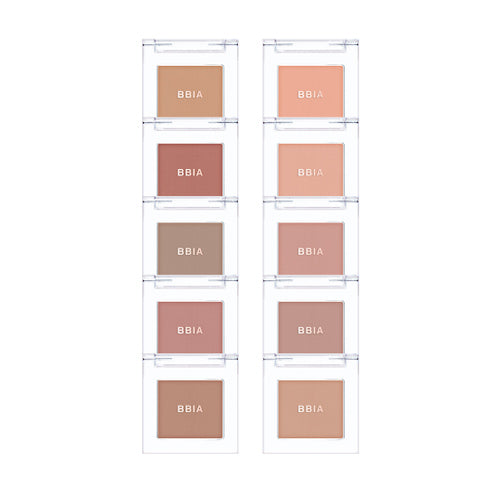 ProtoClinical k-beauty BBIA Ready To Wear Eye Shadow 3g two upright neutral-toned rectangular eye shadow packages side by side on a pale background