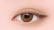 ProtoClinical k-beauty BBIA Ready To Wear Eye Shadow 3g taupe-brown eye shadow swatch centered on a soft pink background