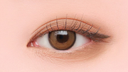 ProtoClinical k-beauty BBIA Ready To Wear Eye Shadow 3g taupe-brown eye shadow swatch centered on a soft pink background