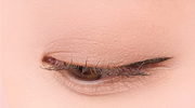 ProtoClinical k-beauty BBIA Ready To Wear Eye Shadow 3g muted rose-brown eye shadow swatch centered on a soft pink background