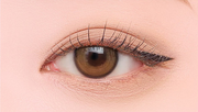 ProtoClinical k-beauty BBIA Ready To Wear Eye Shadow 3g taupe-brown eye shadow swatch centered on a soft pink background