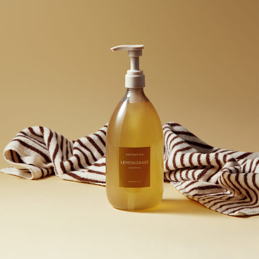 AROMATICA Lemongrass 7 Vita Shampoo 1L by ProtoClinical shown in a front-facing shampoo bottle presentation with clean label details on a simple background for a k-beauty hair care routine.