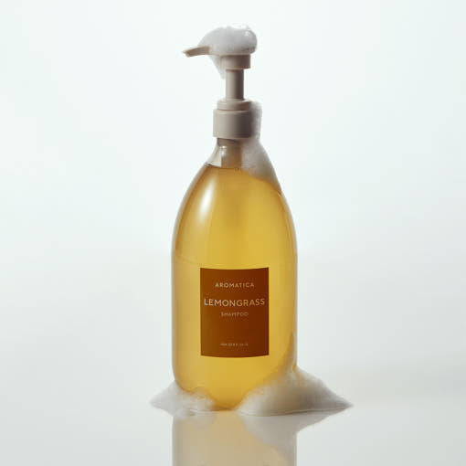 AROMATICA Lemongrass 7 Vita Shampoo 1L by ProtoClinical displayed in a polished product detail layout highlighting the shampoo packaging for a k-beauty hair care routine.