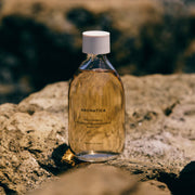AROMATICA Mellowness Magnolia & Sandalwood Body Oil 100ml by ProtoClinical presented in a branded product detail graphic with visible packaging elements for a k-beauty body care routine.