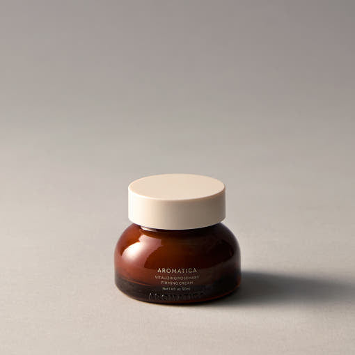 AROMATICA Vitalizing Rosemary Firming Cream 50ml by ProtoClinical displayed in a polished product shot highlighting the cream packaging for a k-beauty skincare routine.
