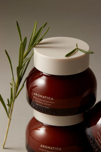 AROMATICA Vitalizing Rosemary Firming Cream 50ml by ProtoClinical shown with retail skincare packaging and visible label details for a k-beauty routine.